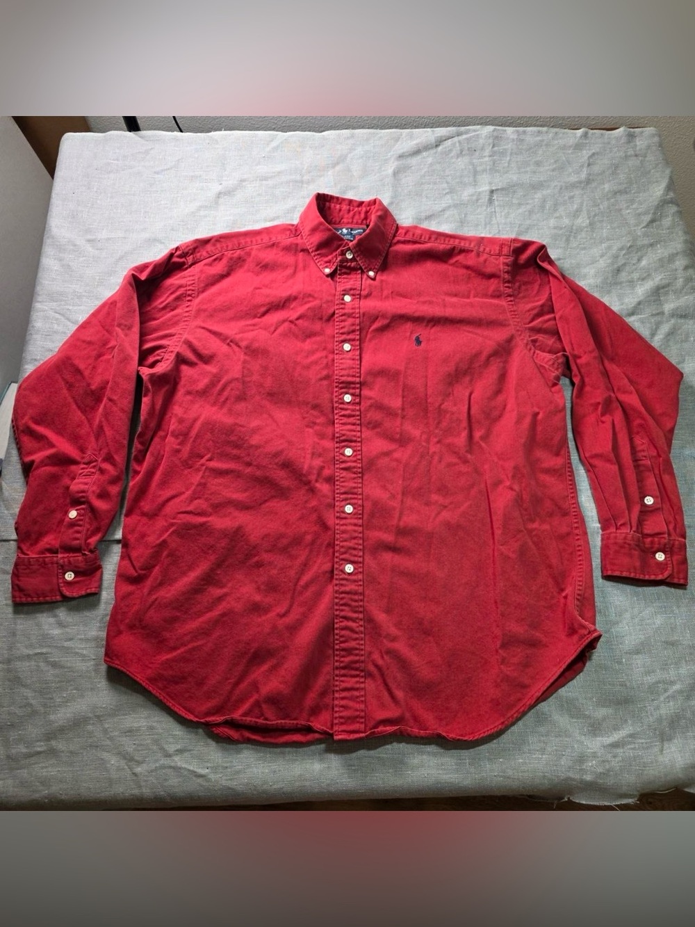 Vintage Ralph Lauren BLAIRE Mens Shirt L Red⁠